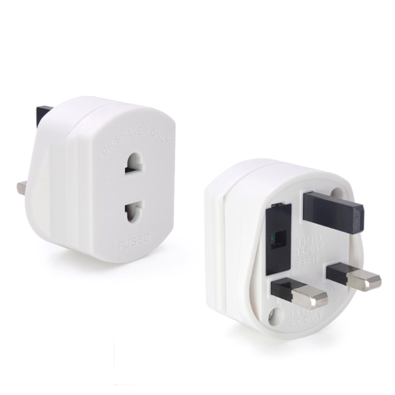 Ổ Cắm Chuyển Đổi 3 Chấu Sang 2 Chấu EU 1A Cho Bàn Chải Đánh Răng Điện