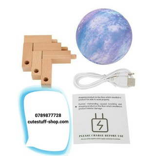 Đèn Ngủ Mặt Trăng 3D Galaxy Cảm Ứng