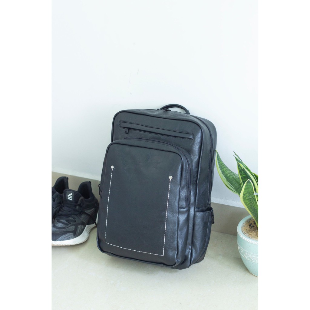 Balo học sinh, sinh viên với thiết kế Unisex cùng chất da tổng hợp cao cấp thời trang (BL XU Hộp U) - BOM