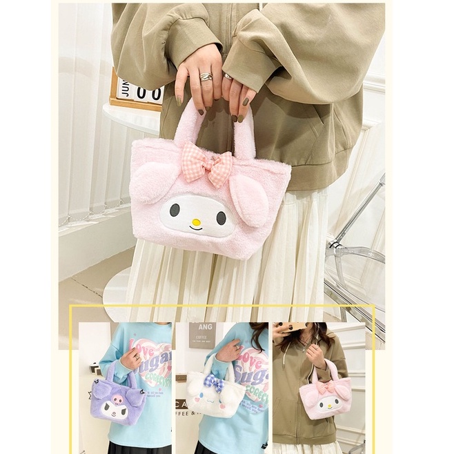 Túi xách ENVIROSAX phối lông kiểu hoạt hình dễ thương cho học sinh