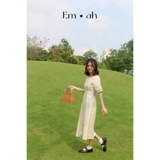 [Em ah] Tuyết Mai - Đầm nữ dài qua gối midi thiết kế cách điệu, phong cách cổ điển, thanh lịch