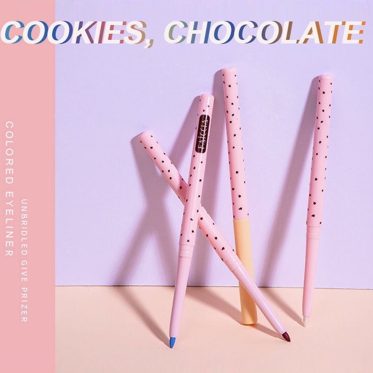 Chì kẻ mắt FAICCIA nhiều màu nét sắc mảnh chống nước lâu trôi Cookies Stick Gel Eyeliner FACI08 | BigBuy360 - bigbuy360.vn