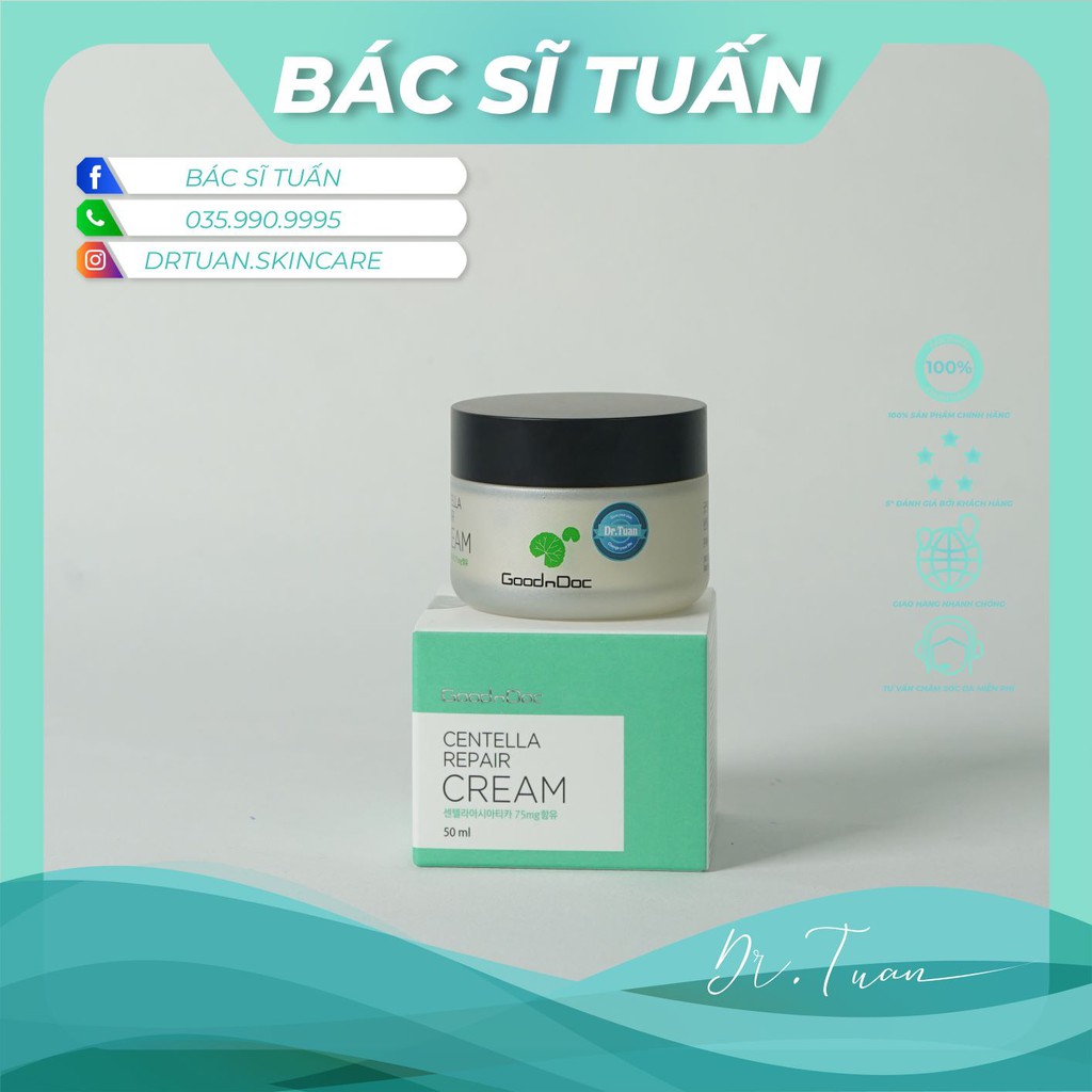 Kem Dưỡng Ẩm - Centella GoodnDoc 50g [CHÍNH HÃNG]