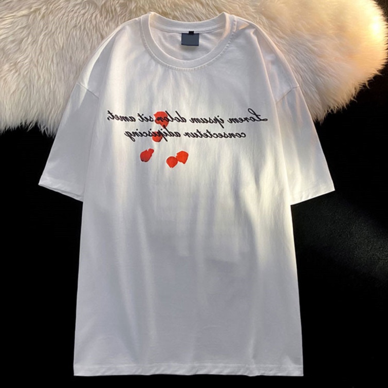 SUXI Áo Thun Tay Ngắn Cổ Tròn In Chữ Thời Trang Mùa Hè Cho Nữ