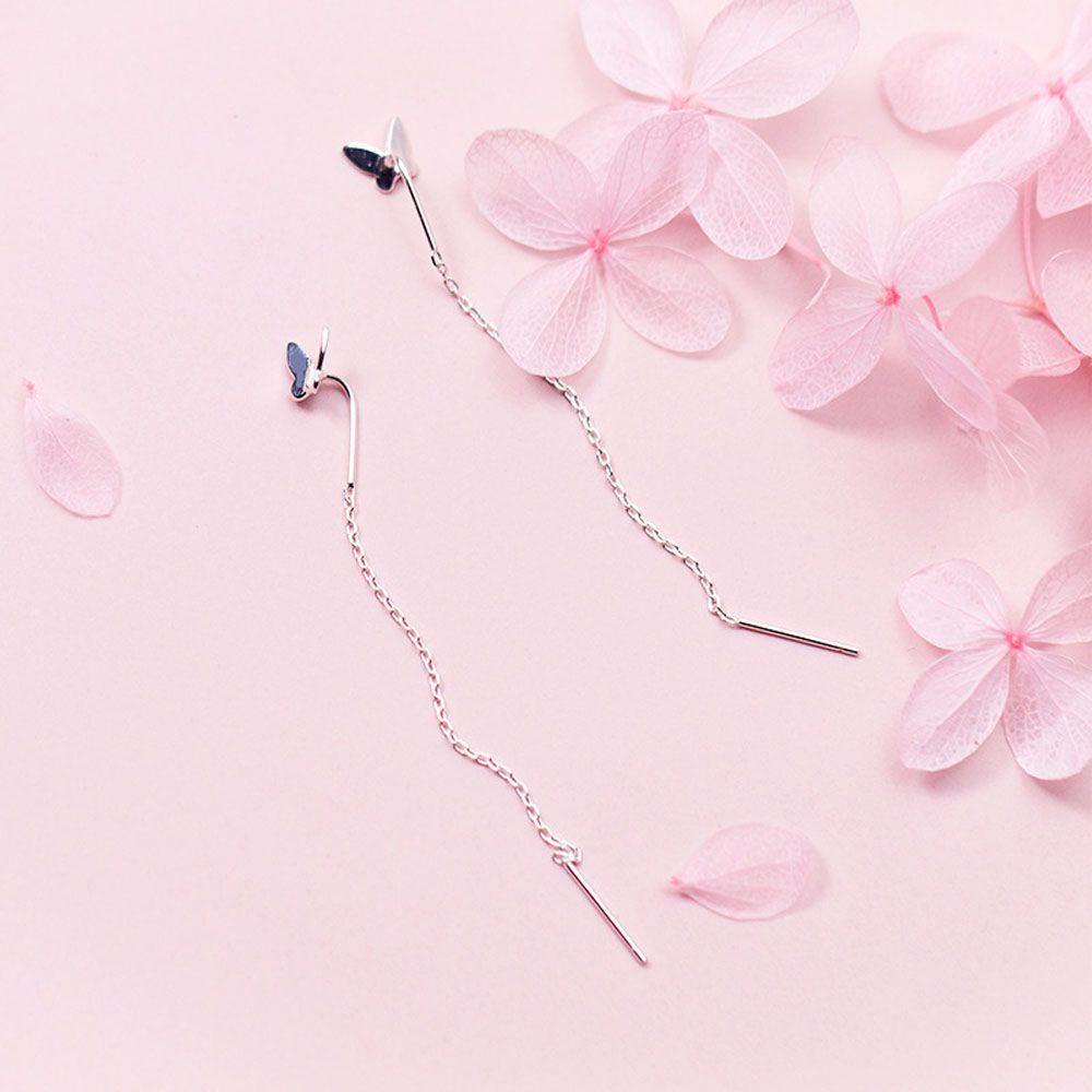 Bông Tai Tua Rua Dáng Dài Phong Cách Giáng Sinh Thời Trang Cho Nữ