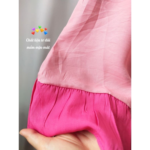 🍓🍓 ĐẦM XÒE ĐUÔI CÁ PHỐI MÀU HAI TẦNG XINH XẮN CHO BÉ GÁI 🍒🍒