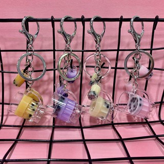 Bộ Móc Khóa Hình Ly Trà Sữa 2 Nhỏ 1 Lớn - Màu Ngẫu Nhiên