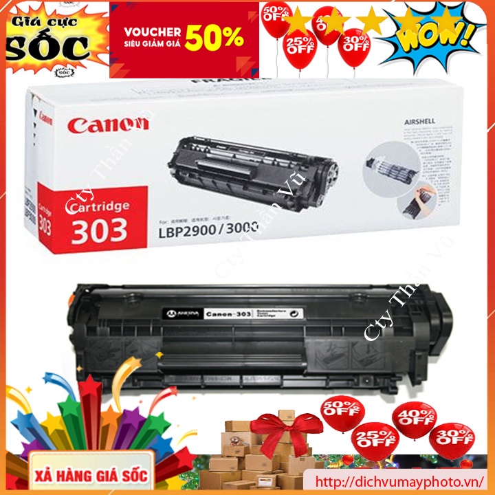 Hộp mực cho máy in Canon 2900  tặng kèm 1 chai mực đổ bảo hành INECO
