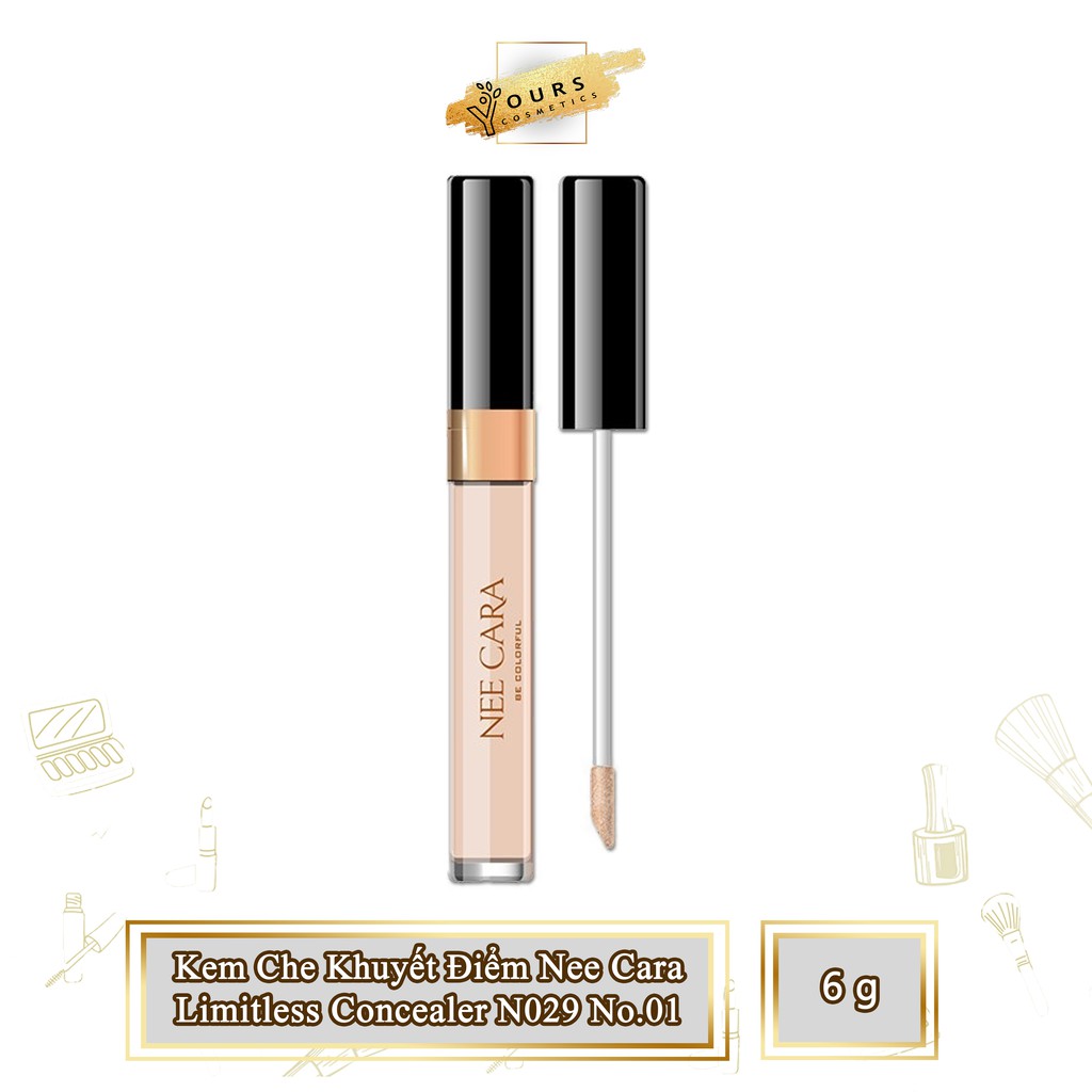 [Auth Thái] Kem Che Khuyết Điểm Nee Cara Tông Sáng Limitless Concealer N029 No.01