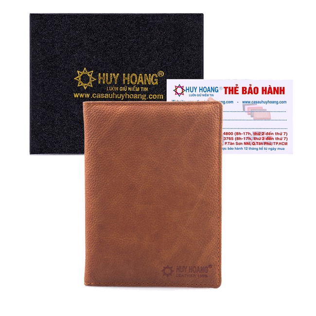 Ví đựng passport da bò Huy Hoàng màu da-HP9104