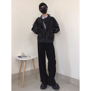 Quần Tây Vitex Ống Rộng Phủ Giày Nam Nữ Hàng thiết kế - Black