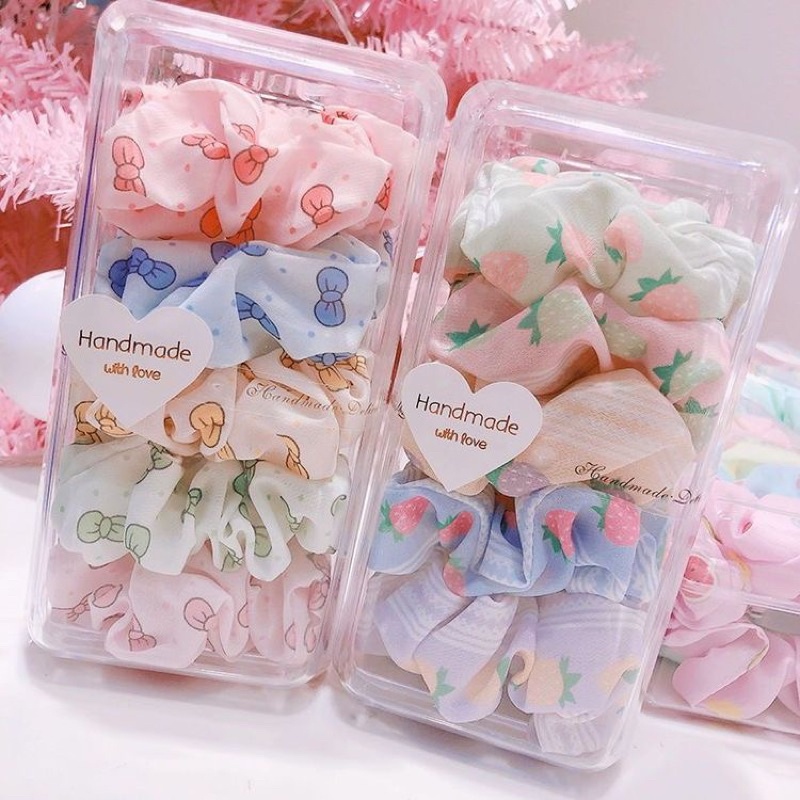 Scrunchies nhiều mẫu đáng yêu - Chất voan, lụa mịn (QUÀ TẶNG KÈM)