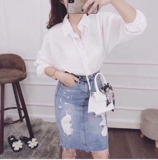Sơ mi trắng trơn