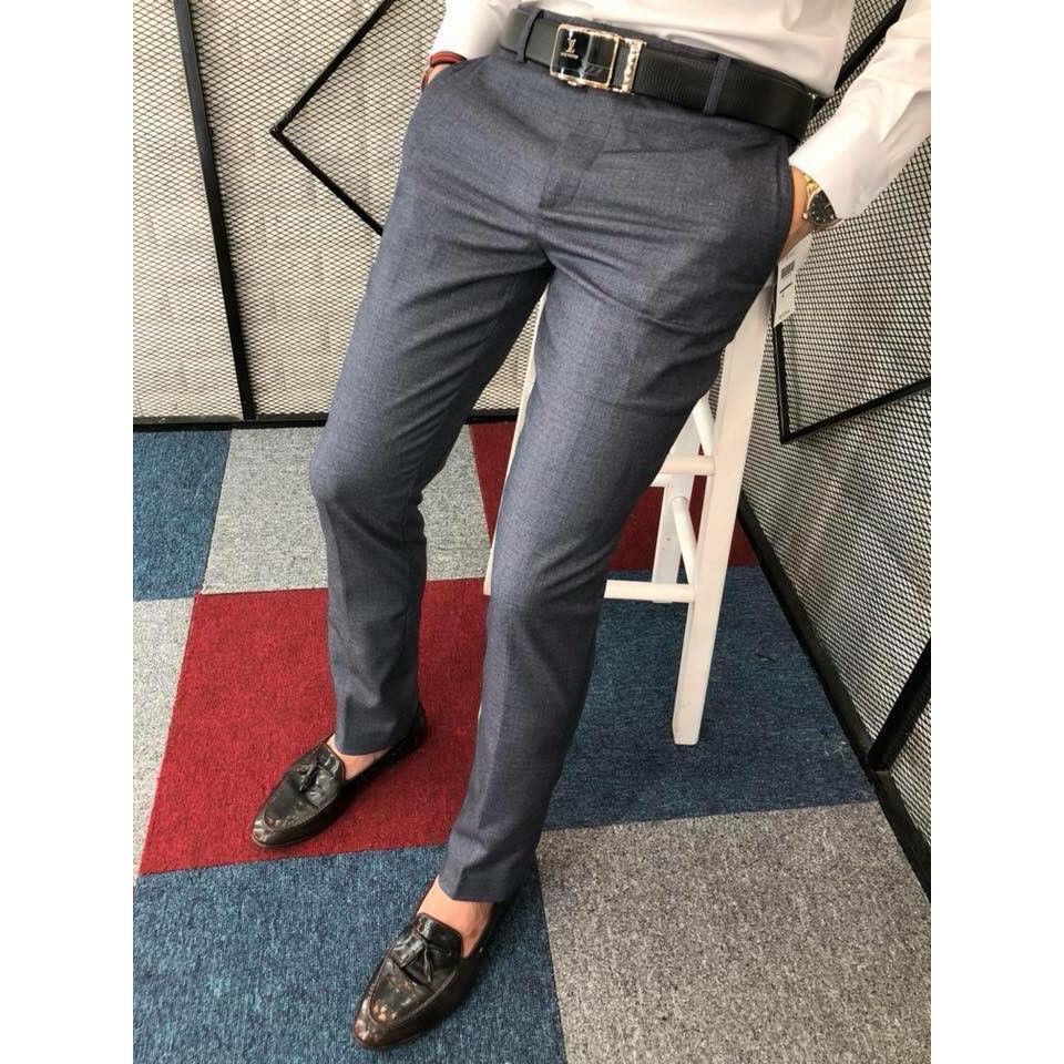 Quần âu đen nam ống côn form chuẩn, chất liệu Kate Hàn hàng cao cấp VNXK [VNXK] | BigBuy360 - bigbuy360.vn