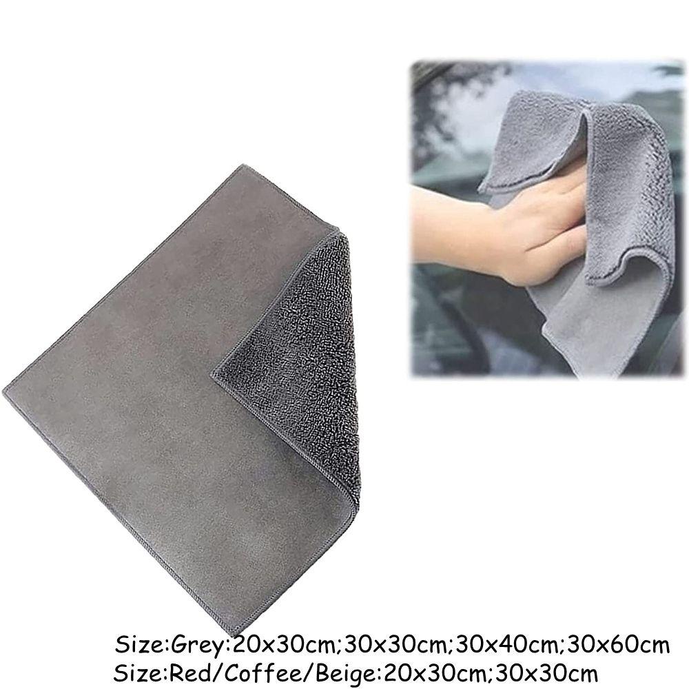 Khăn Lau Xe Hơi Bằng Da Lộn &amp; Nhung San Hô Siêu Thấm Hút