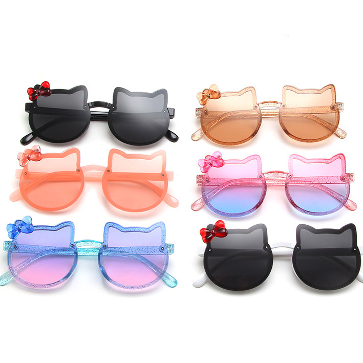 Kính mát kiểu dáng mèo dễ thương thời trang cho bé