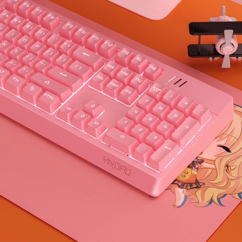 BÀN PHÍM CƠ CÓ DÂY YINOIAO K300 PRO BLUE SWITCH LED TRẮNG VÀ LED NHIỀU MÀU 22 CHẾ ĐỘ SỬ DỤNG CHO MÁY TÍNH LAPTOP