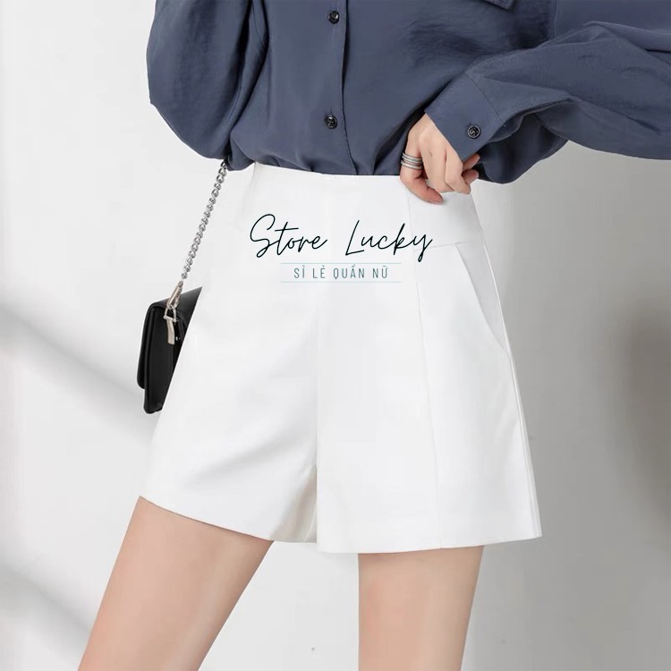 Quần short cạp cao HÀNG XUẤT DƯ vải tuyết mưa - khóa giọt lệ sau lưng - siêu hack dáng | BigBuy360 - bigbuy360.vn