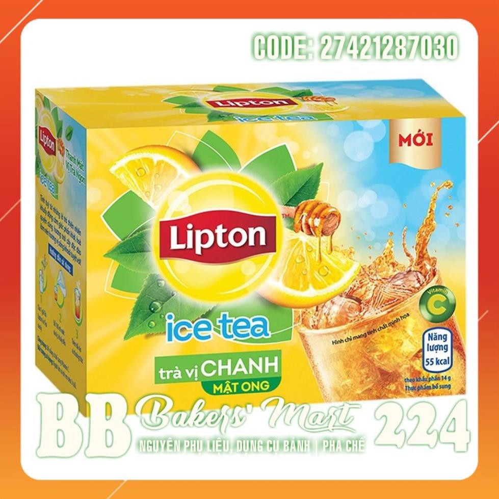 Trà LIPTON CHANH mật ong hòa tan - Hộp 224gr (16 gói x 14gr)