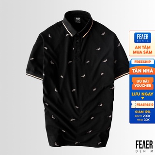 Áo Polo nam cổ bẻ họa tiết Leaf Fern 100% chất Cotton thoáng mát, không nhăn - FEAER DENIM