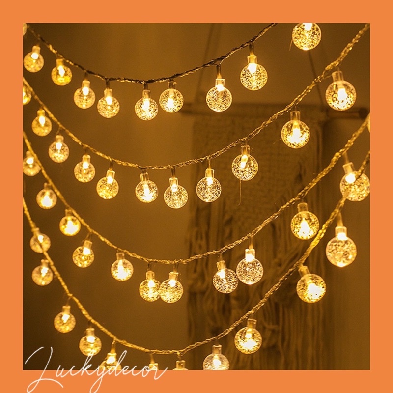Đèn Led Bi Bọt Cherry Ball Bọt Nước Bóng Tròn 3m Chạy