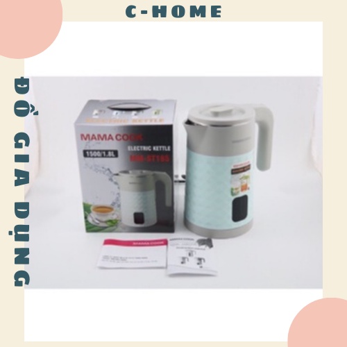 ẤM SIÊU TỐC.BÌNH SIÊU TỐC INOX 2 LỚP CAO CẤP 1.8L CHÍNH HÃNG MAMA COOK