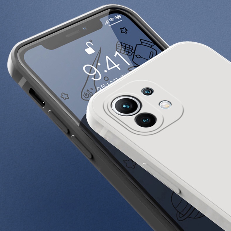 Ốp điện thoại silicone lỏng màu kẹo cho Xiaomi Mi 11 Lite Mi 11i 11X Pro