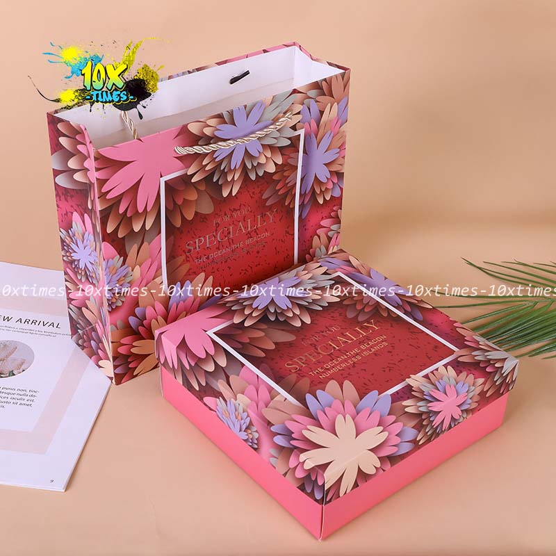 Hộp túi giấy đựng quà tặng đỏ Specially sang trọng tặng sinh nhật bạn gái bạn trai đối tác, valentine, ngày lễ có quai