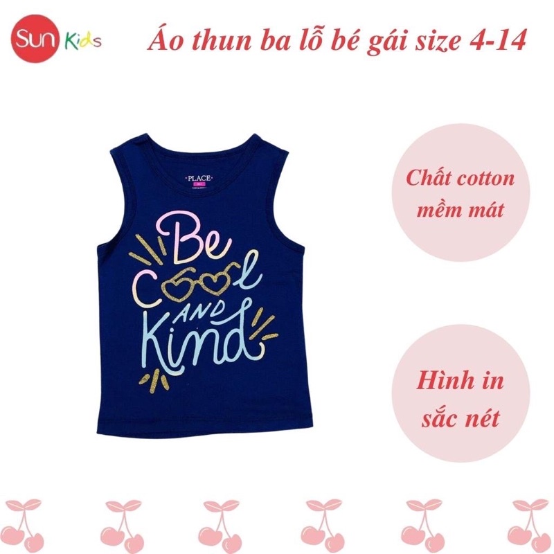 Áo thun cho bé gái, áo phông bé gái chất cotton mềm mát, size 4 - 14 tuổi - SUNKIDS1