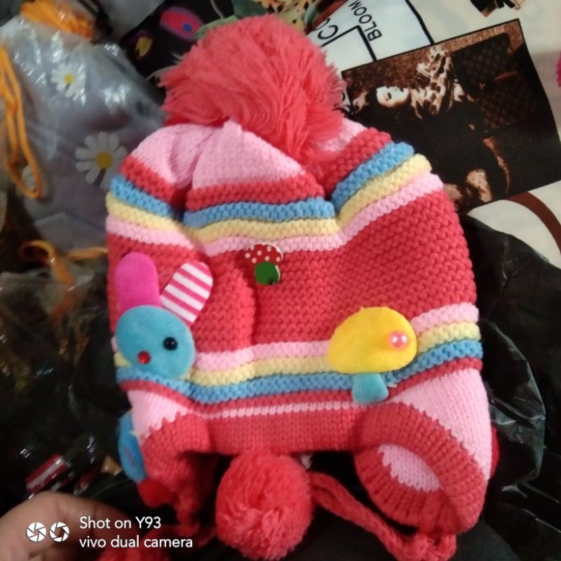 Mũ len lót nỉ lông của trẻ nhỏ1-2tuổi