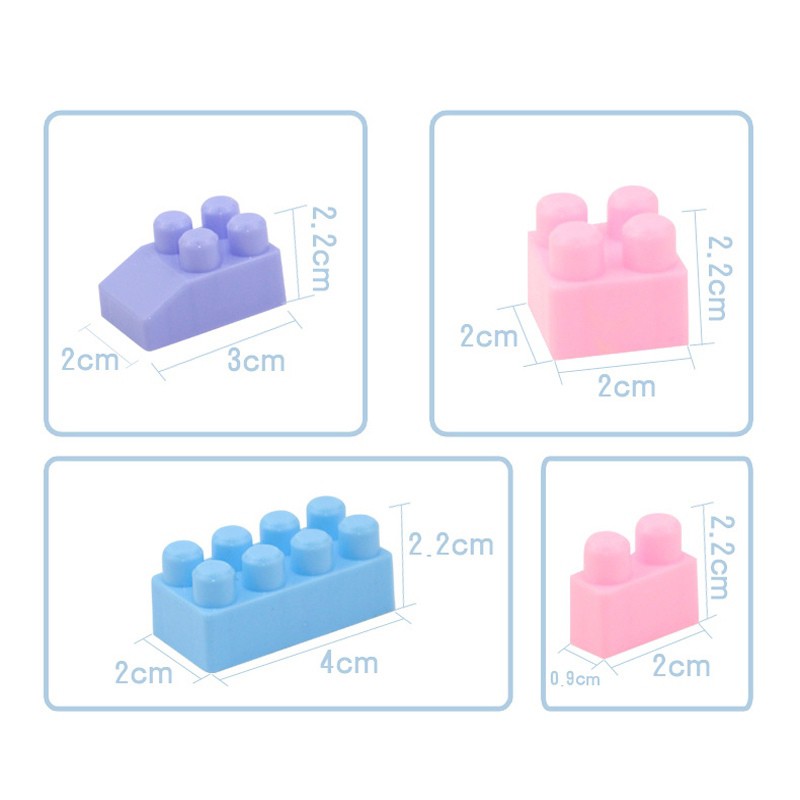 Set 100 / 260 / 416 khối đồ chơi lắp ghép mini cho bé