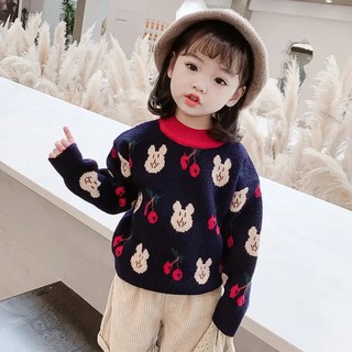 Áo len cherry trần bông cho bé N00596