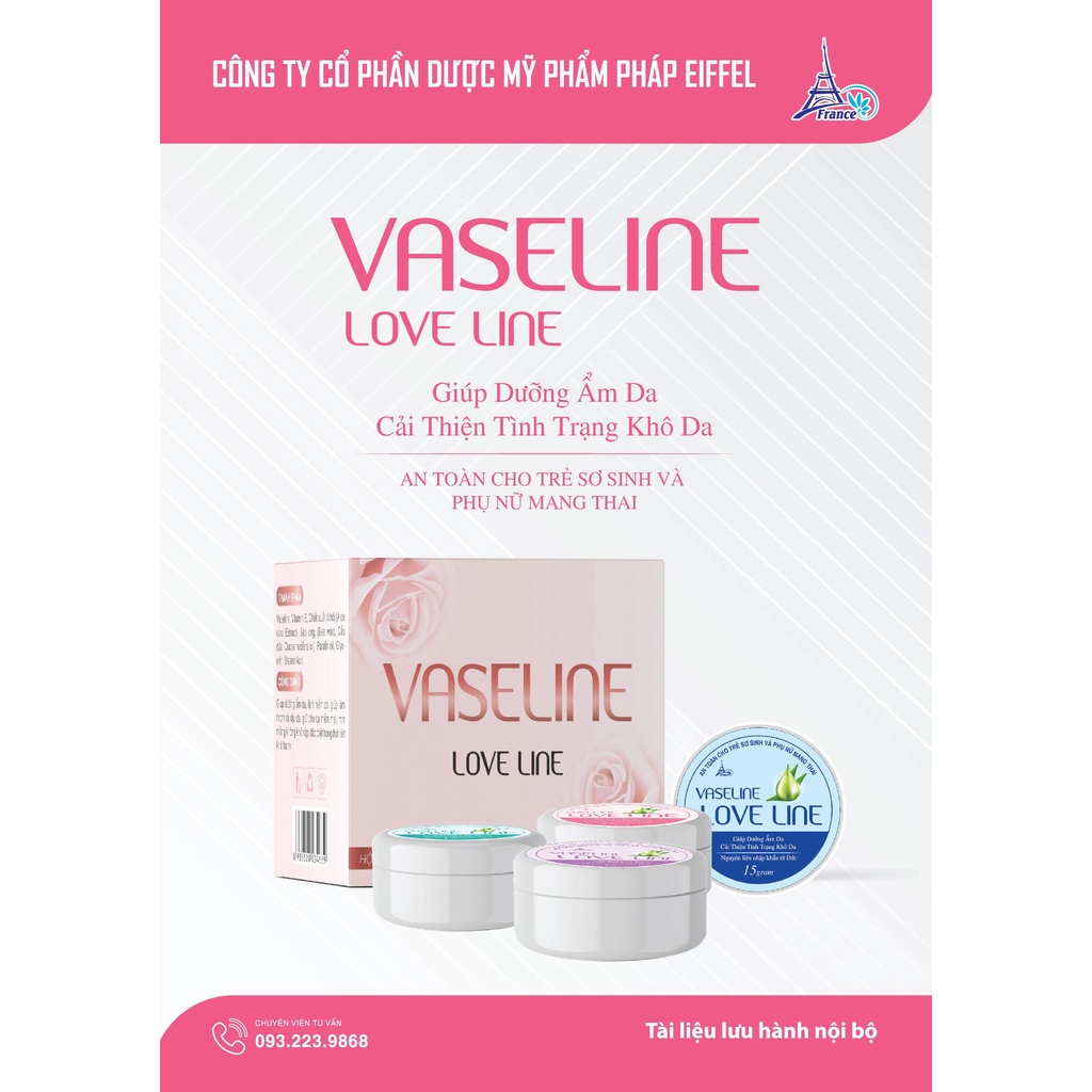 Sáp Dưỡng Môi, Làm Mềm Da Vaseline Love Line Thiên Nhiên (Hũ 15gr)- Đạt chuẩn GMP