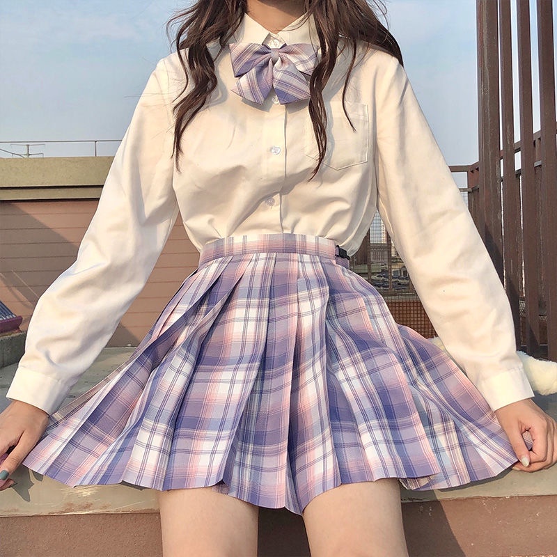 JK leg-shaving pleated skirt new spring and summer full set with pleated skirt authentic Japanese school skirt