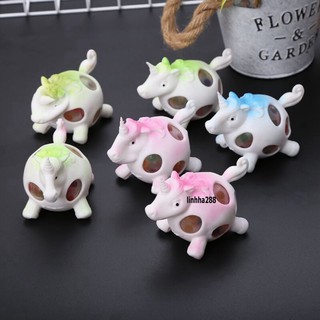 Đồ chơi gudetama Squishy Hình Con Kỳ Lân Ngựa 1 Sừng Urnicorm dễ thương bóp ra hạt