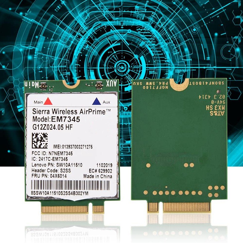 Mô Đun Thẻ Mạng EM7345 4G LTE WWAN Chuyên Dụng Cho Thinkpad X250 X1C W550 T450 X240 T440