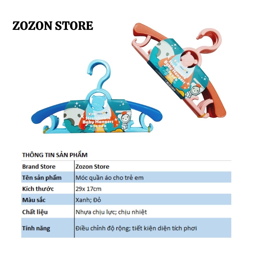 5 Móc Treo Quần Áo Cho Bé Sơ Sinh Hình Gấu, Mắc Treo Quần Áo Chống Trơn Trượt Điều Chỉnh 6 Nấc