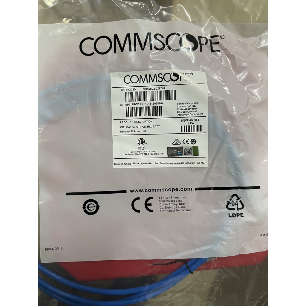 Dây nhảy mạng Commscope AMP chính hãng, Cat5e Cat6, 1,5 mét