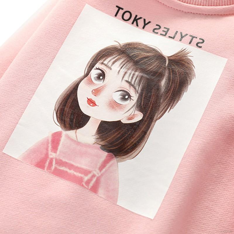 Áo Thun Dài Tay In Hình Hoạt Hình Cho Bé