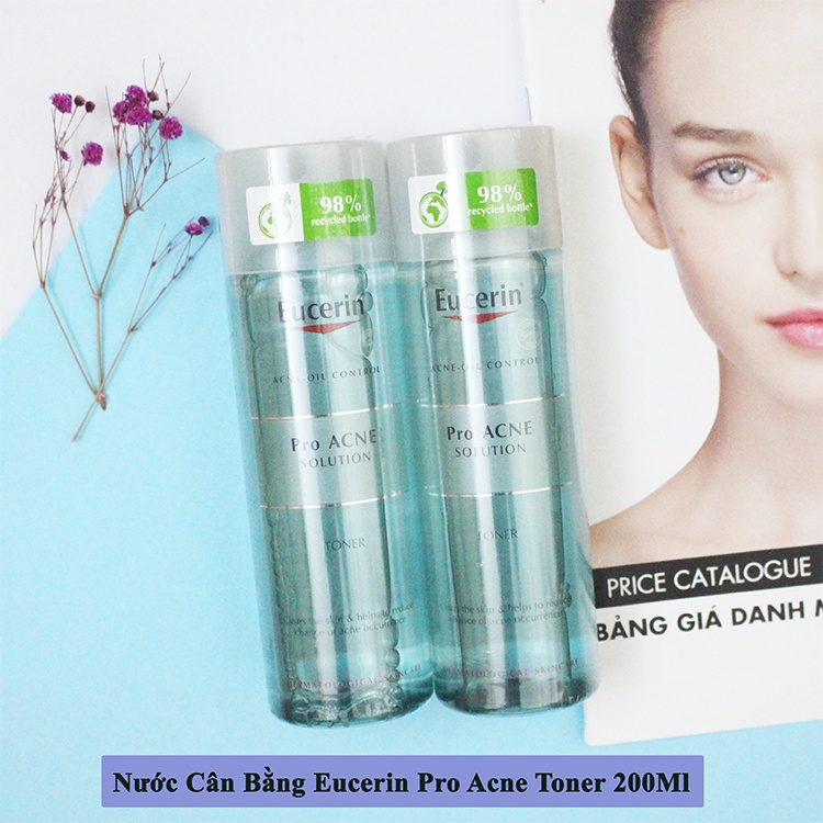 [NHẬP KHẨU-TEM PHỤ] Nước Hoa Hồng Eucerin Proacne Cân Bằng Da Dầu Mụn 200ML