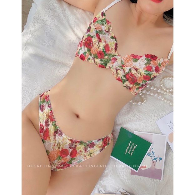 Set đồ lót Daisy hoa + quần chip phối nơ siêu xinh