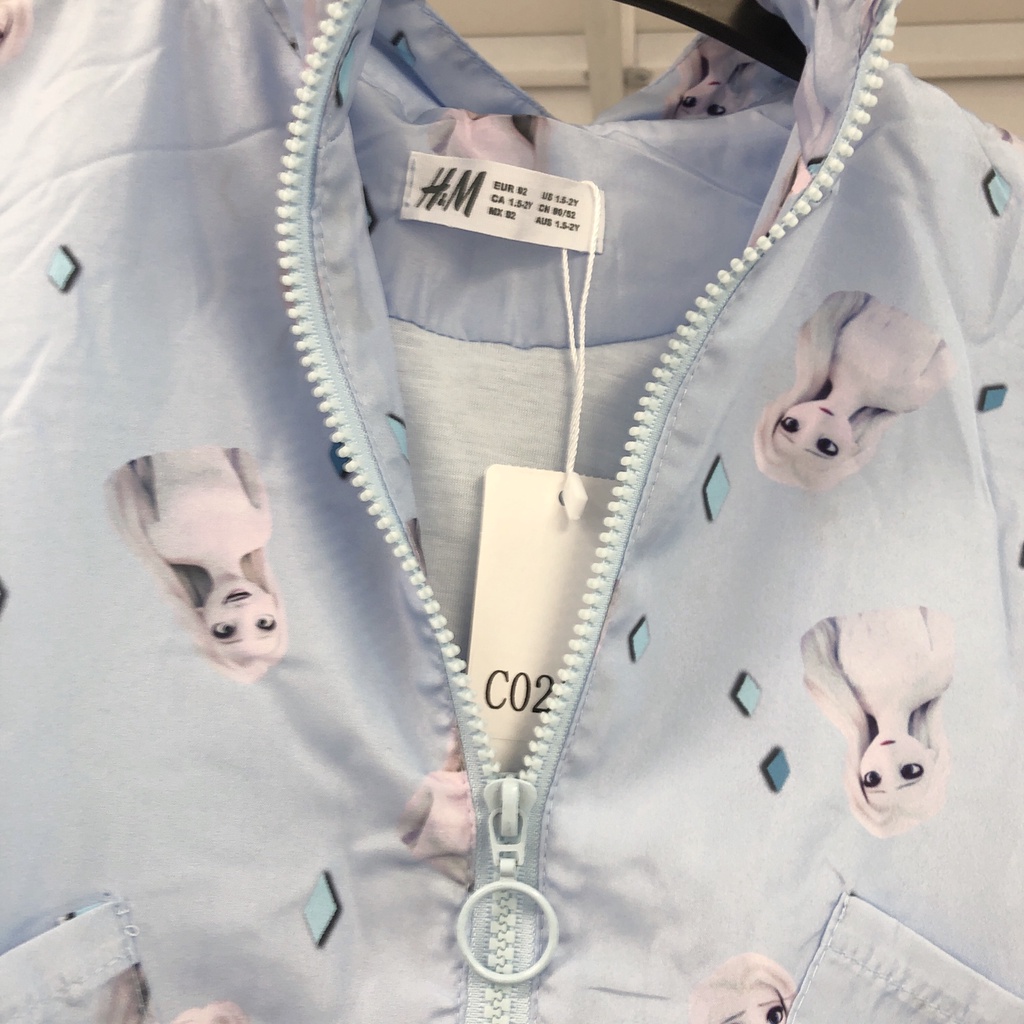 Áo khoác cho bé gái - Áo khoác gió 2 lớp Hm cho bé gái size 1-6t