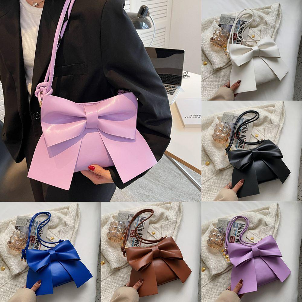 Túi Xách Kẹp Nách Phối Nơ Phong Cách Châu Âu