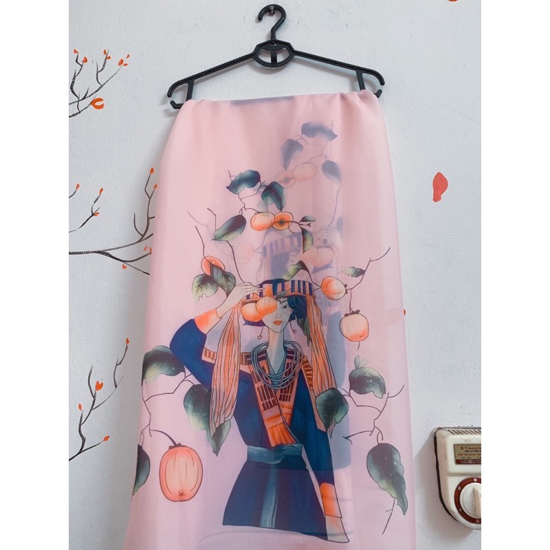 Vải tơ óng để may áo dài cách tân