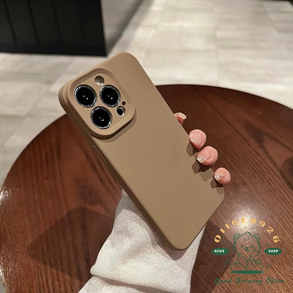 Ốp Điện Thoại TPU silicone Mềm Màu Trơn Cho Iphone 14 13 12 11 Pro Max