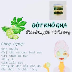 Bột khổ qua nguyên chất lim - giảm mụn, sáng da, chăm sóc da mặt hiệu quả cho mọi người | BigBuy360 - bigbuy360.vn