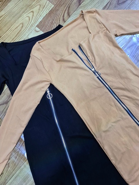 Đầm body khoá kéo chất vải thun Borip Free Size dưới 53kg dành cho nữ cá tính | BigBuy360 - bigbuy360.vn