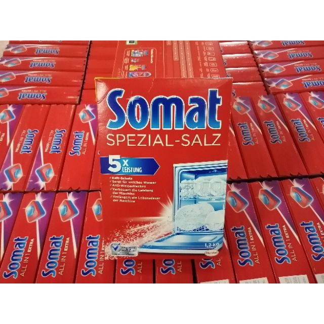 2 Muối Somat 1,2kg NK Đức cho máy rửa chén bát