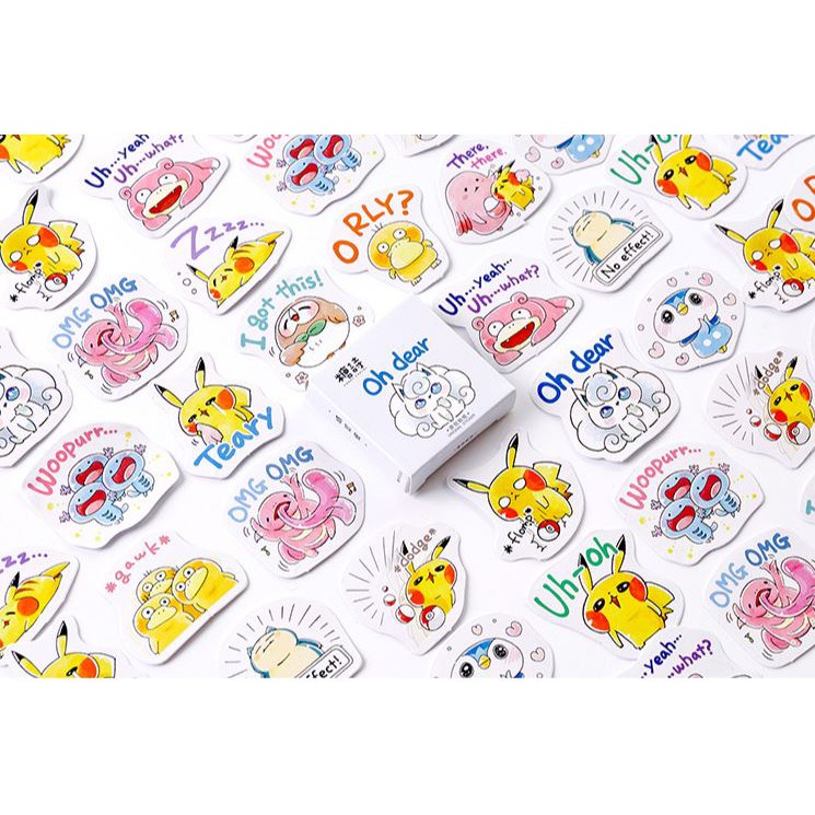 Bộ 45 Sticker Ngộ Nghĩnh dán trang trí E40
