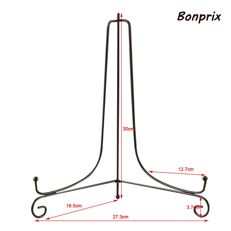 Giá Đỡ Trưng Bày Bát Đĩa Bằng Sắt 4inch - 12inch Màu Đen